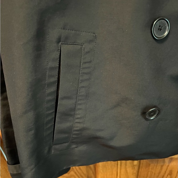 LRL Lauren Ralph Lauren Cropped Black Trench - Picture 6 of 8